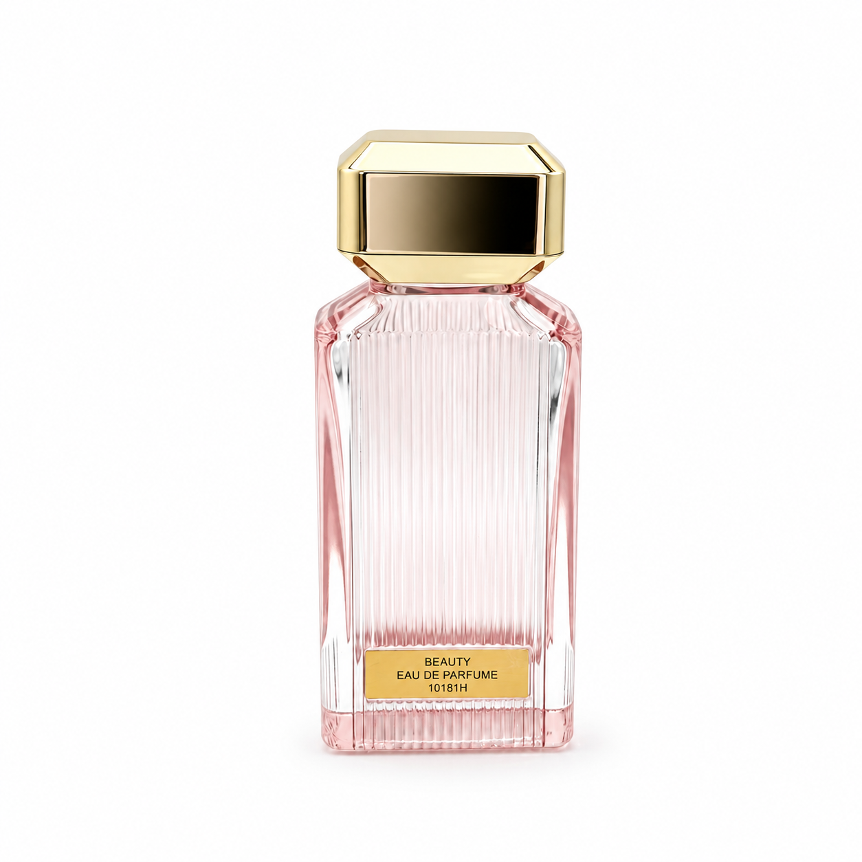 Front view of 100ml glass perfume bottle, model 10181H