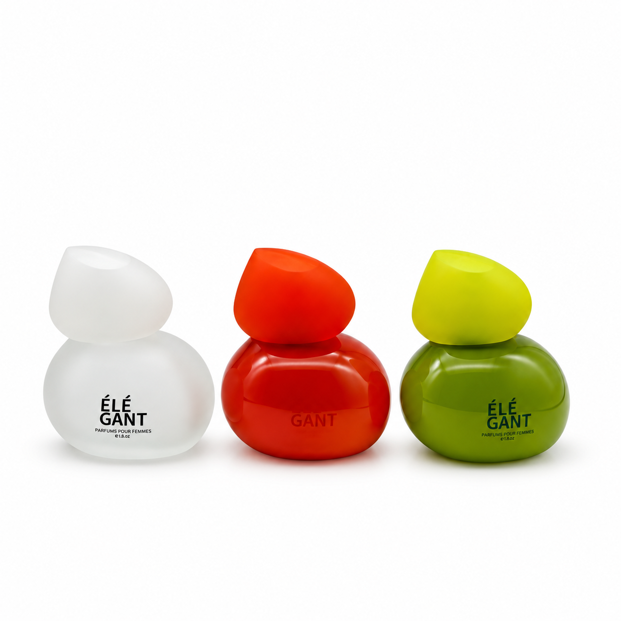 Front view of 100ml glass perfume bottle, model 9134T