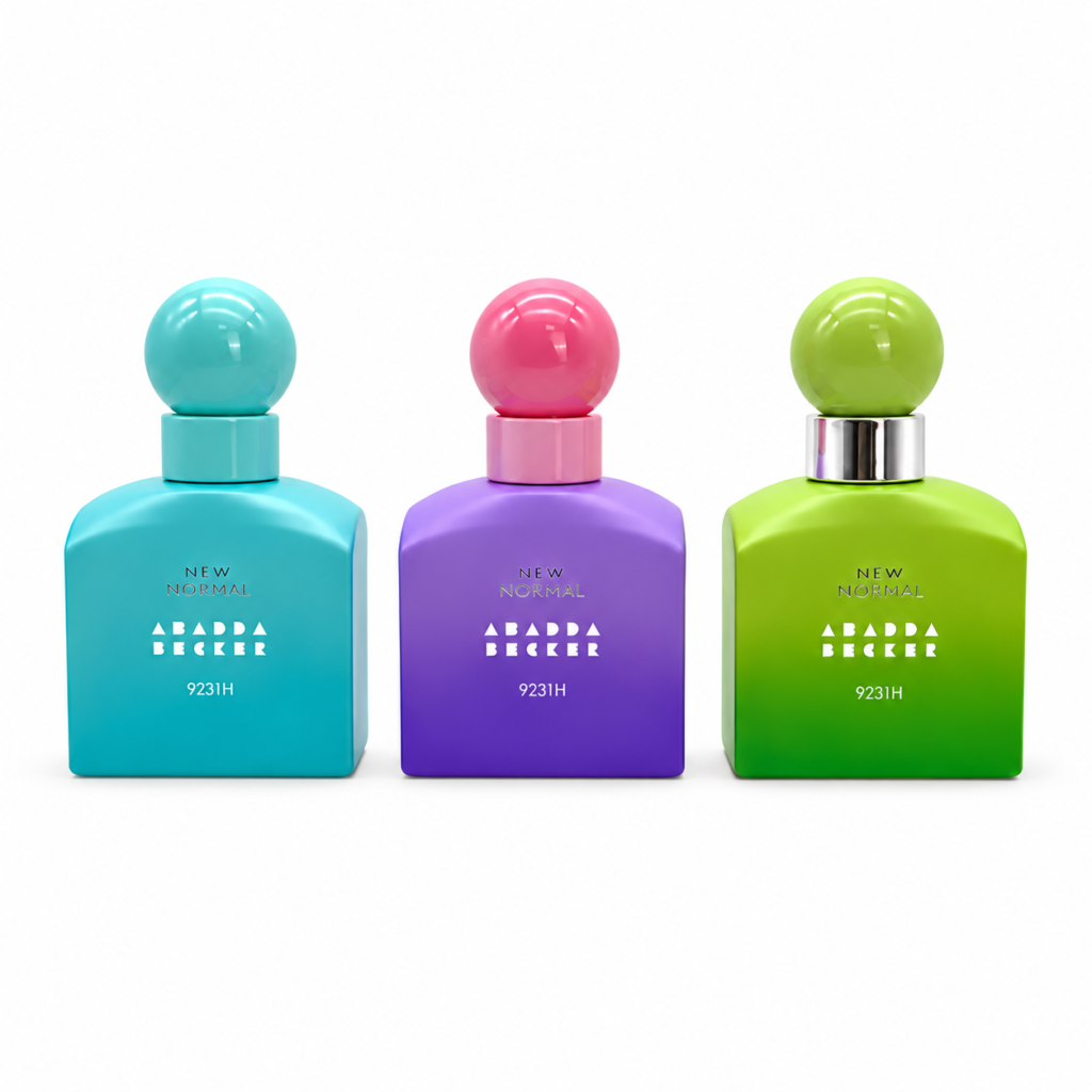 Front view of 100ml glass perfume bottle, model 9231H