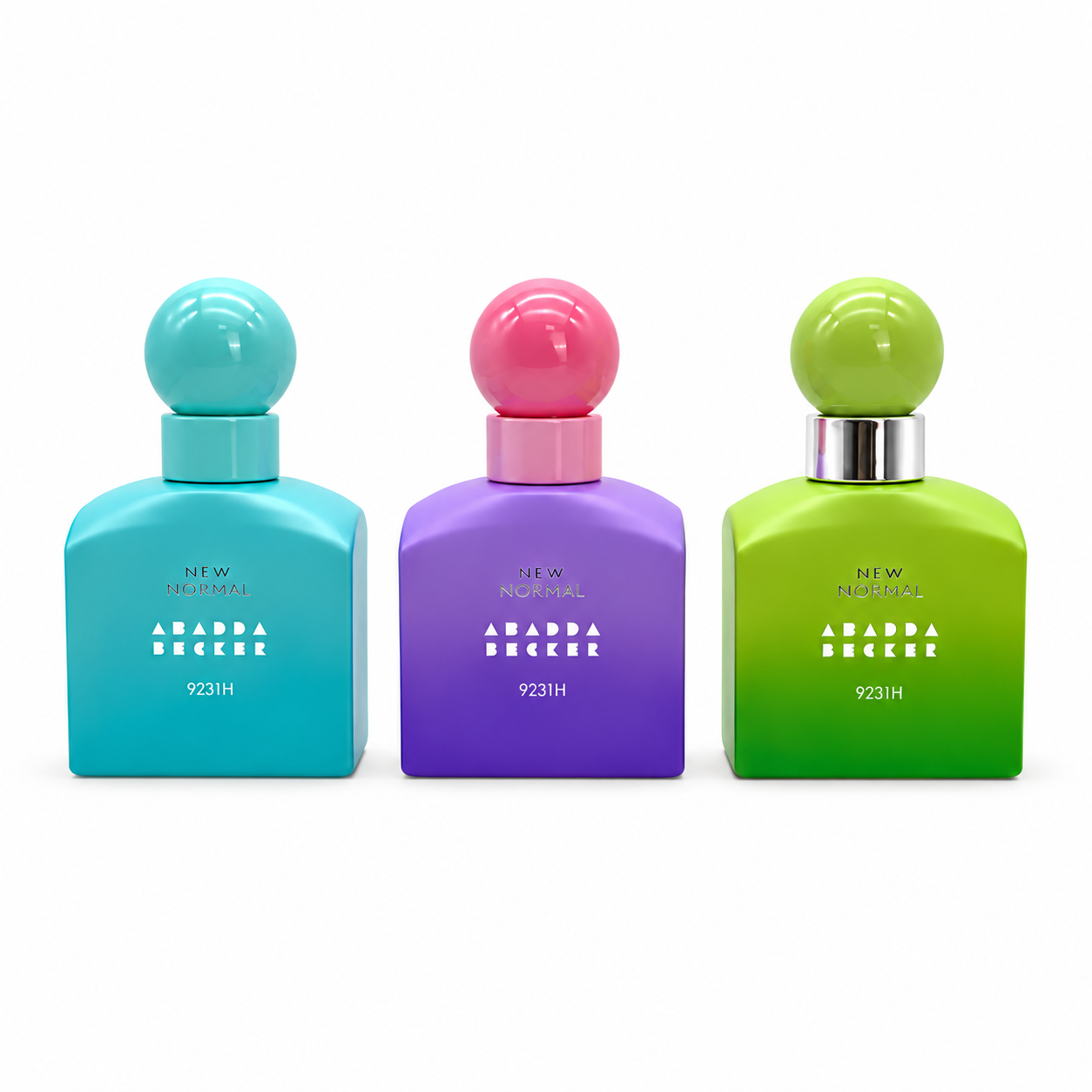 Front view of 100ml glass perfume bottle, model 9231H